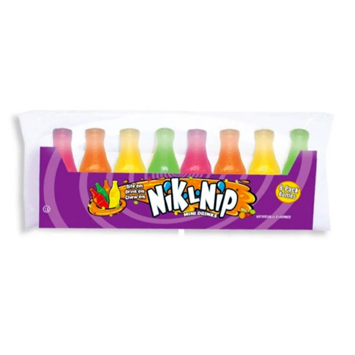 Nik-L-Nip - Wax Bottles Candy - 8pk Nik-L-Nip - Wax Bottles Candy - 8pk