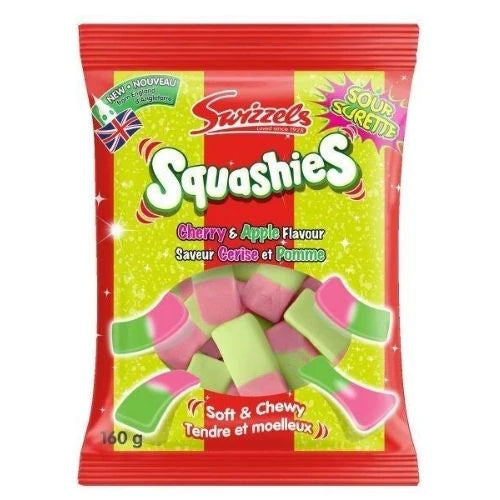Swizzels - Squashies Original Cherry Apple Sour - Theatre Bag - 160g (UK)