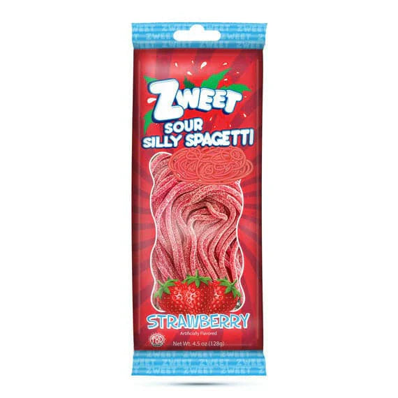 Zweet - Sour Silly Spagetti Strawberry 128g (Halal & Kosher)