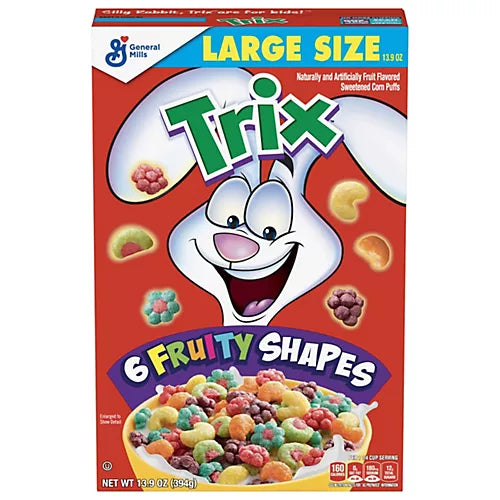 Trix - Fruity Shapes Cereal - Large Size - 456g