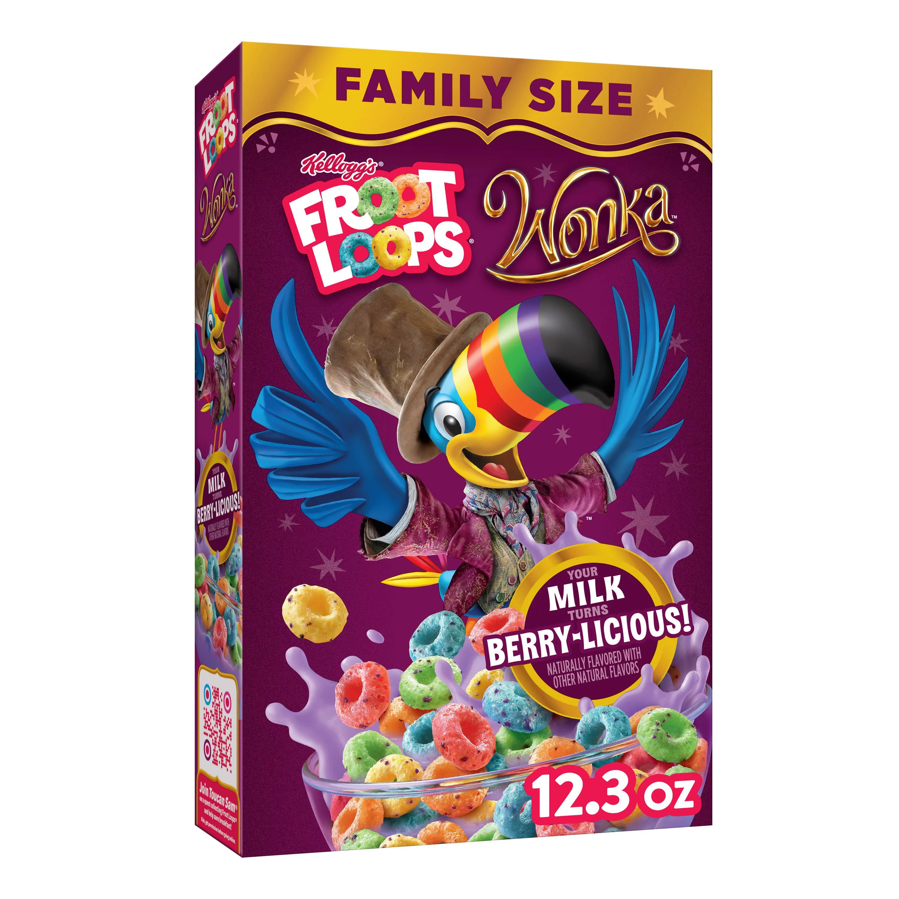 Froot Loops - Wonka Fruity Cereal - Family Size - 348g