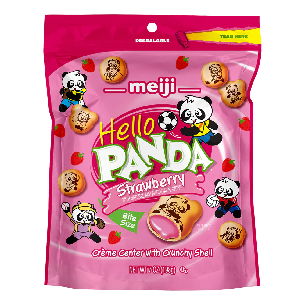 Meiji - Hello Panda - Strawberry Cookies - 62g (Japan)