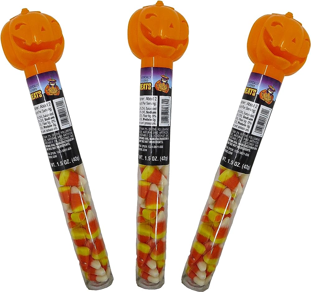 Pumpkin Tubes with Candy Corn - 1pc