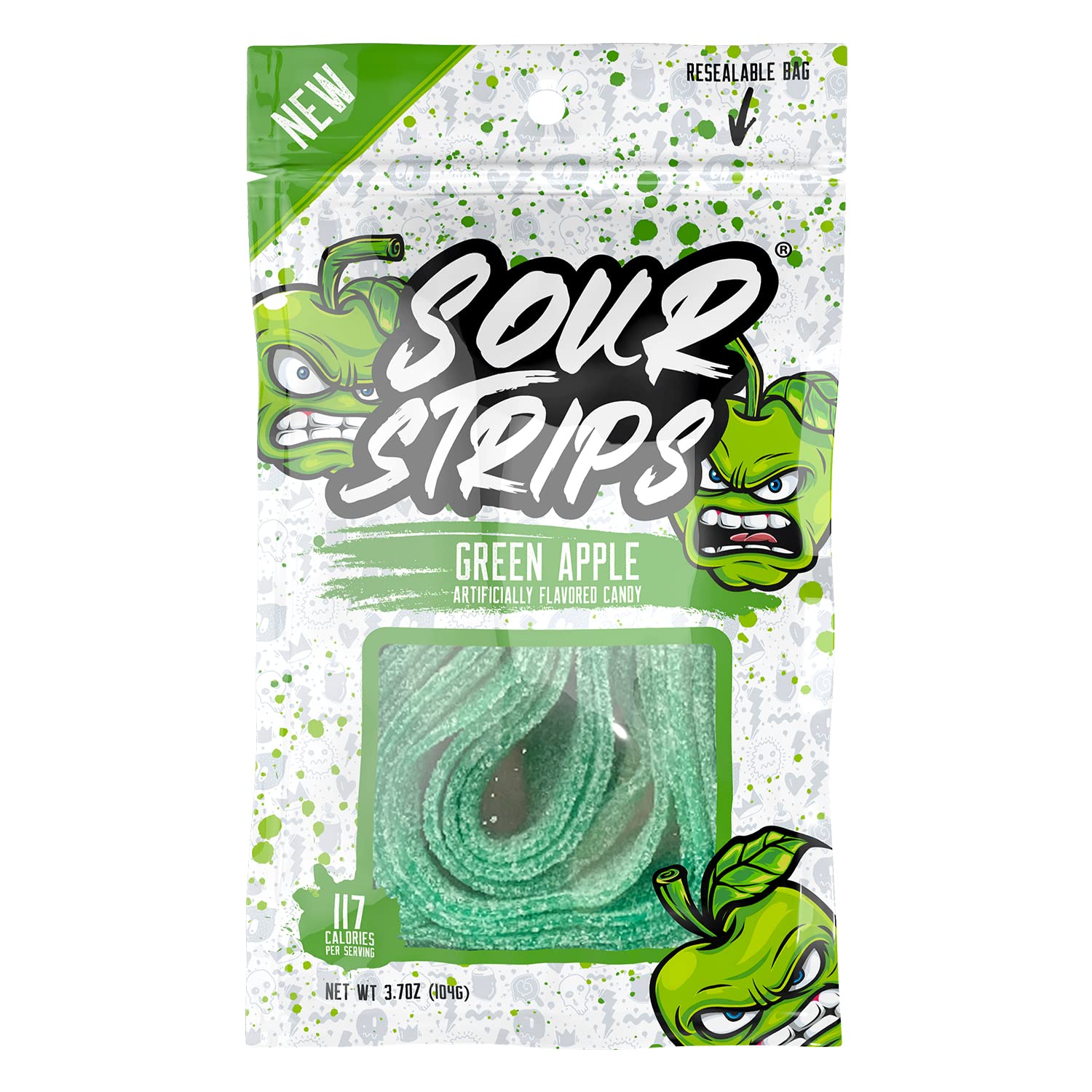 Sour Strips - Green Apple - 96g