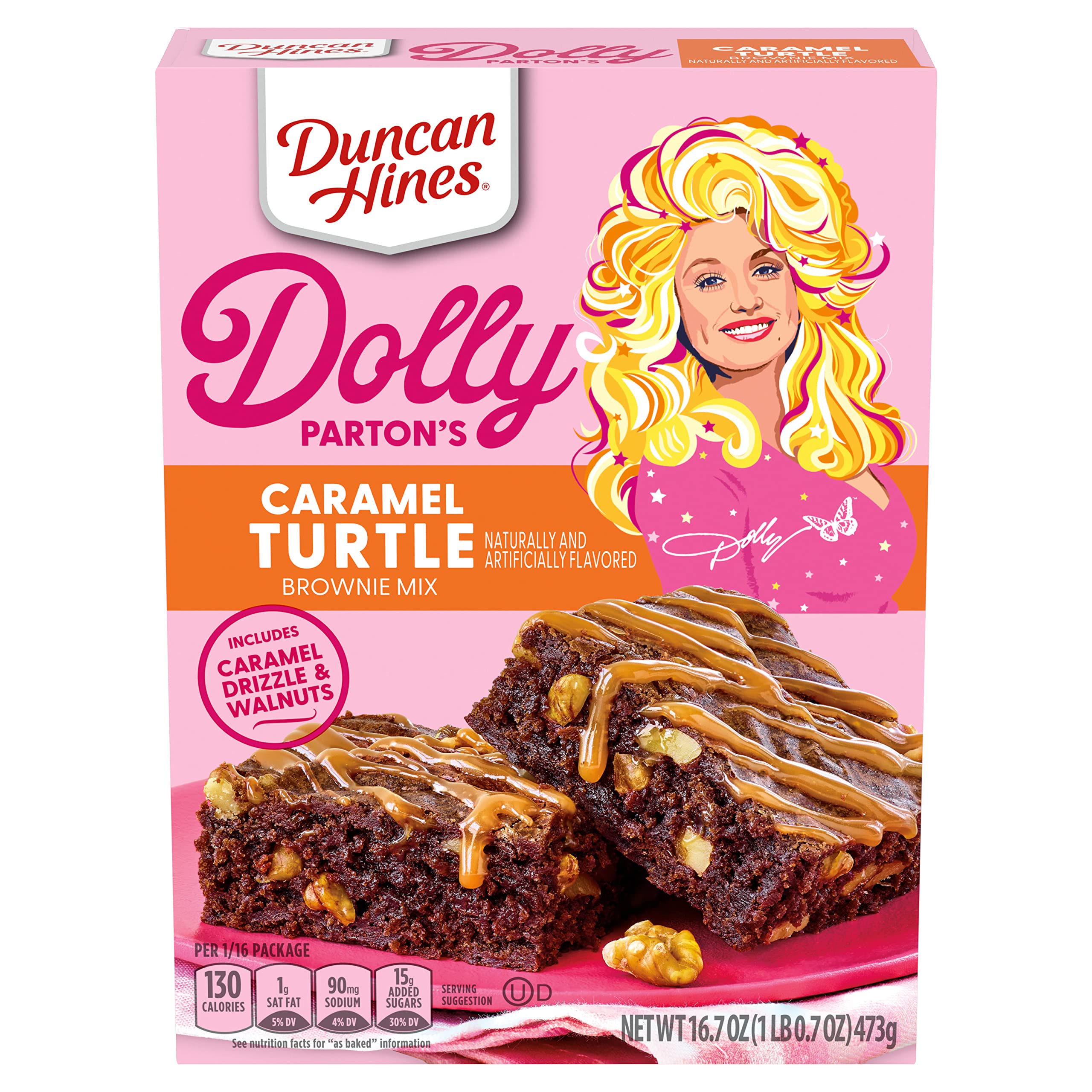 Duncan Hines - Dolly Parton - Caramel Turtle Brownie Mix - 473g