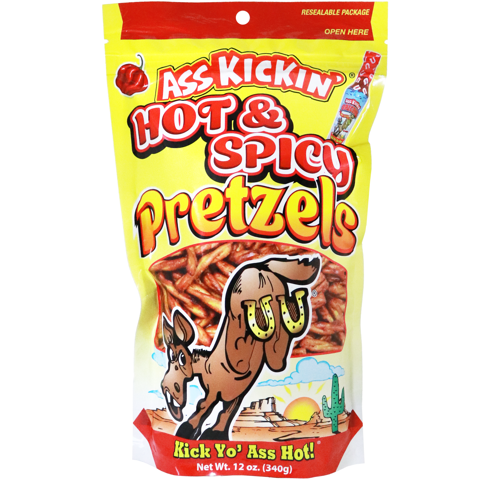 Ass Kickin' - Hot & Spicy Pretzels - 340g