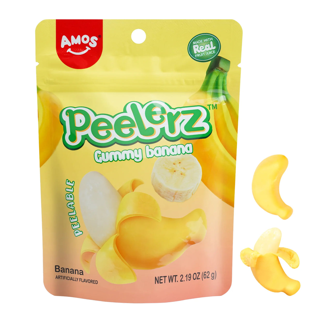 Amos - Peelerz Gummy Banana - Peelable Gummies - 62g
