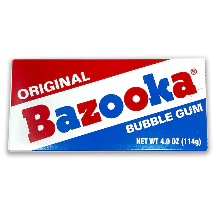 Bazooka - Original Throwback Retro Bubble Gum - Theatre Box - 114g
