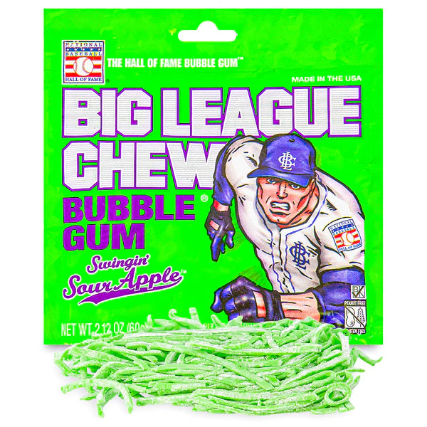 Big League Chew - Sour Apple Gum - 60g