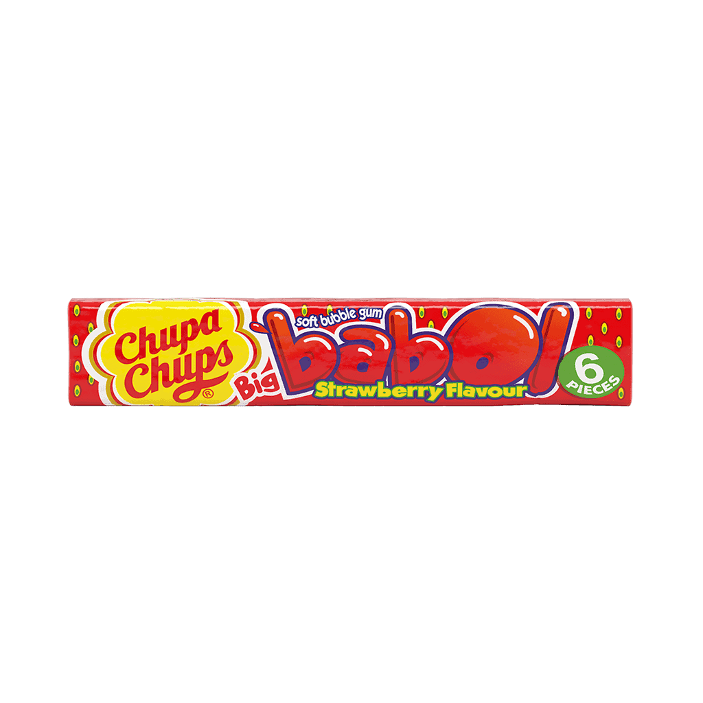 Chupa Chups Big babol Chewing Gum - Strawberry - 27g(Spain)