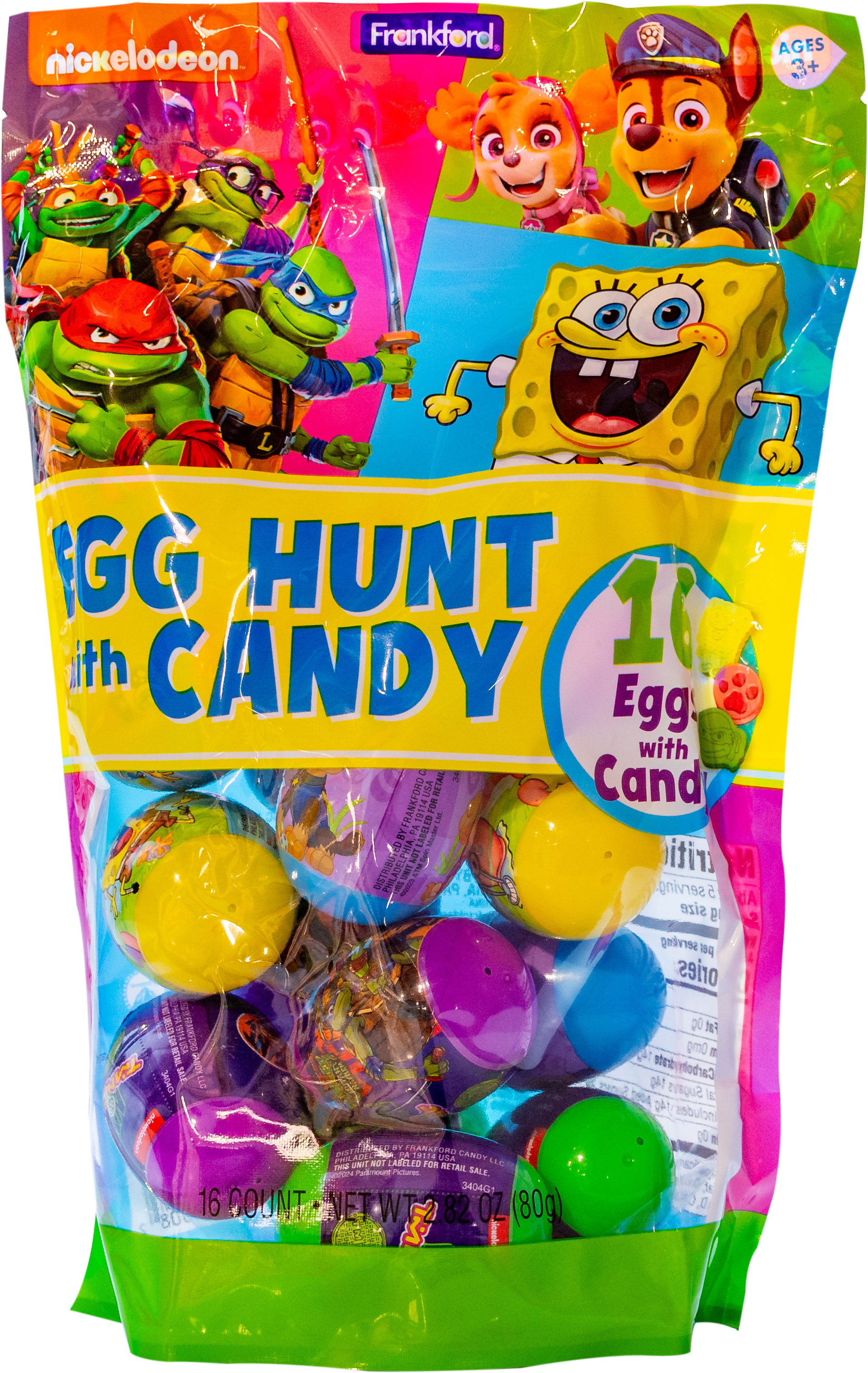 Frankford - Nickelodeon Egg Hunt with Candy 16pc 80g (Easter)