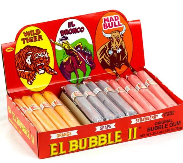 El Bubble - Original Bubble Gum Cigars - Assorted Flavours- 20g (1pc)