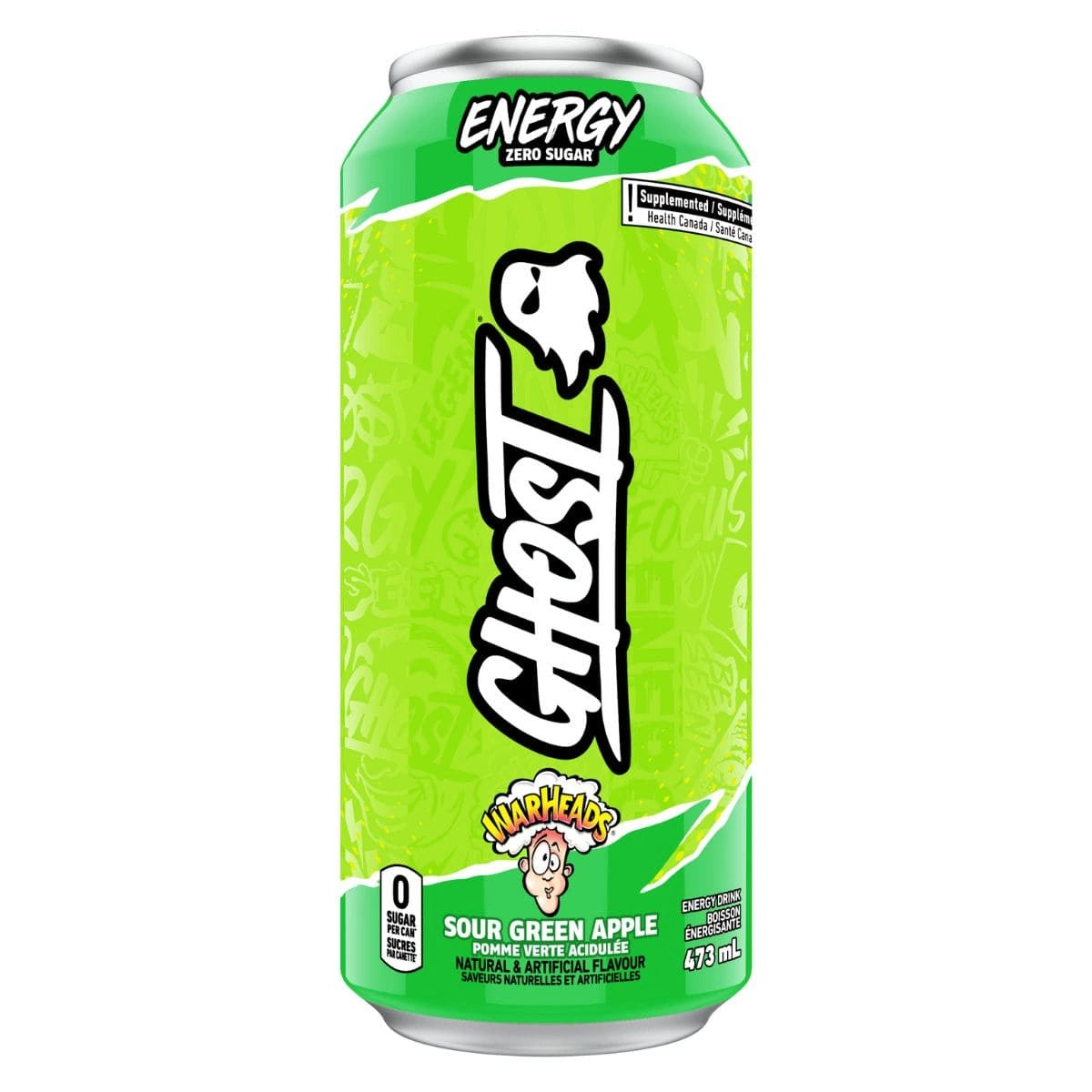 Ghost - Energy drink - Warheads Sour Green Apple - 473ml (USA)