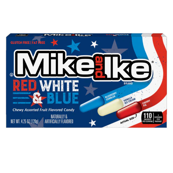 Mike & Ike - Red, White & Blue Mega Mix - Theatre Box - 120g