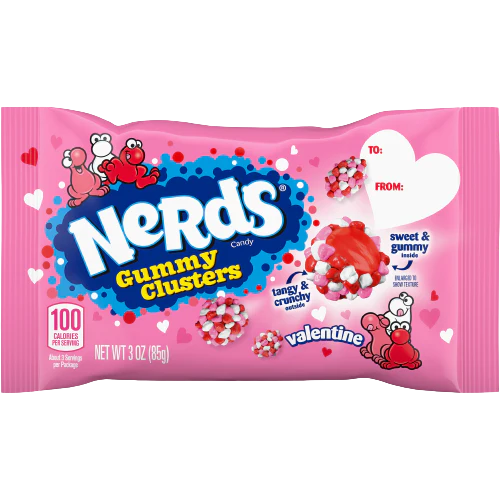 Nerds - Valentines Gummy Clusters - 85g
