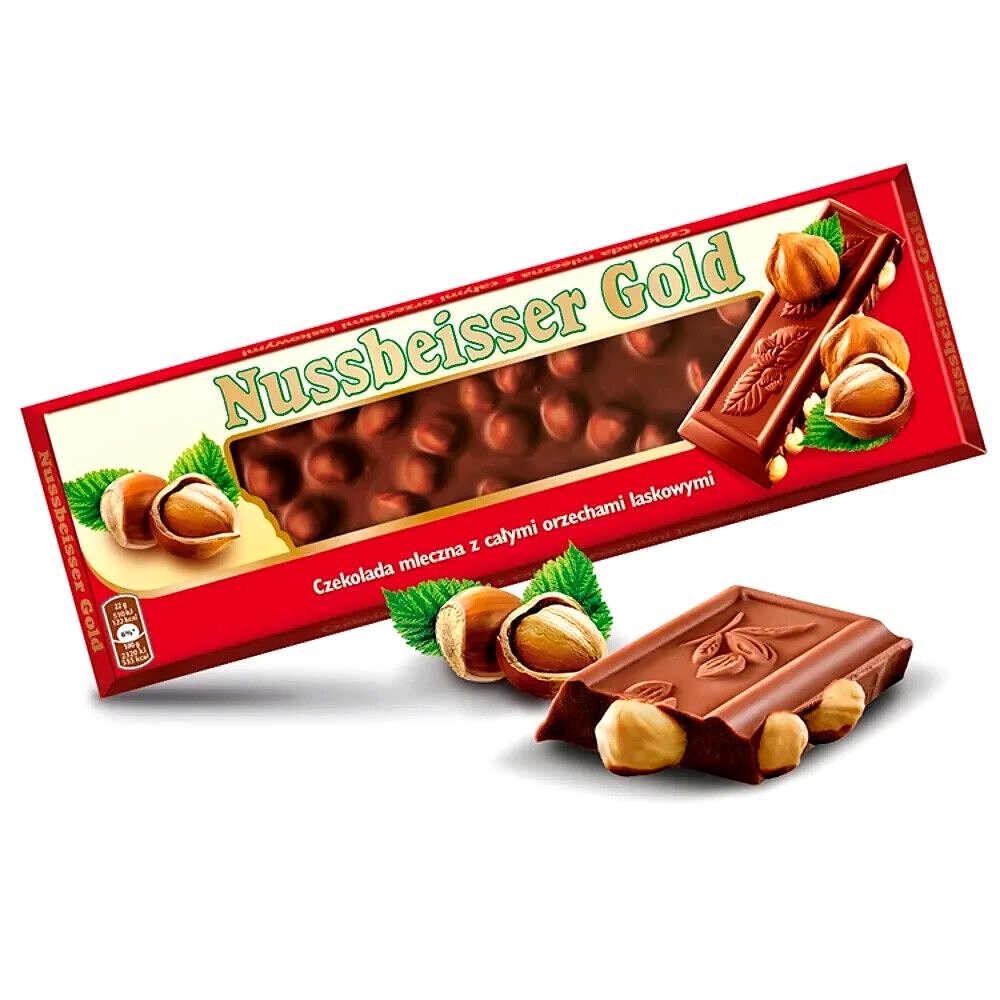 Alpen Gold - Nussbeisser milk chocolate with whole nuts - 100g (Poland)