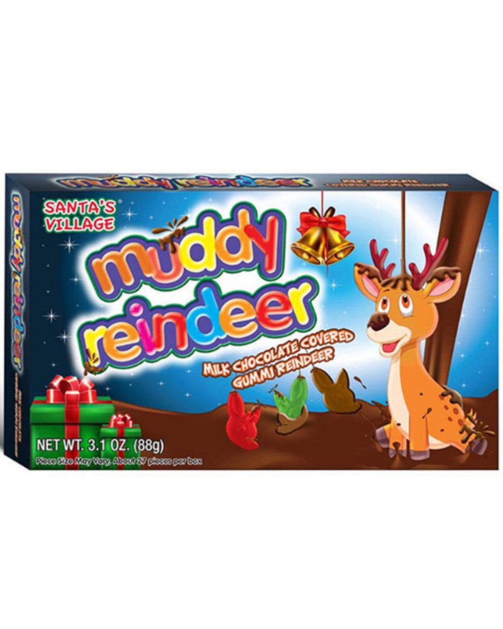 Santa's Village - XMAS Muddy Reindeer Gummy Treats - Theatre Box - 88g