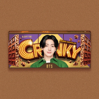 Lotte - Crunky - BTS Chocolate Bar - 34g (Korea)