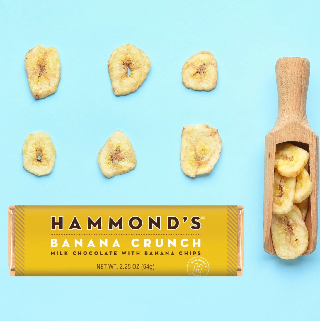Hammond's - Banana Crunch - Milk Chocolate Candy Bar - 64g