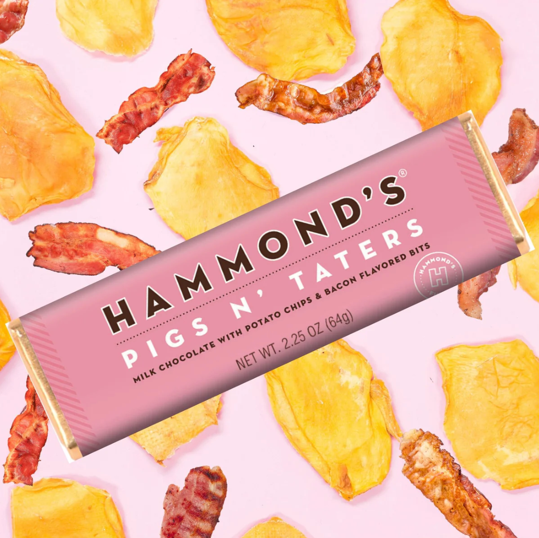 Hammond's - Pigs N' Taters - Milk Chocolate Candy Bar - 64g
