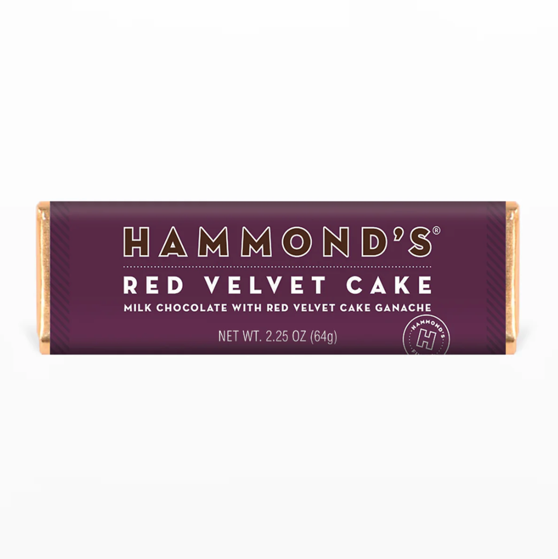 Hammond's - Red Velvet Cake - Milk Chocolate Candy Bar - 64g