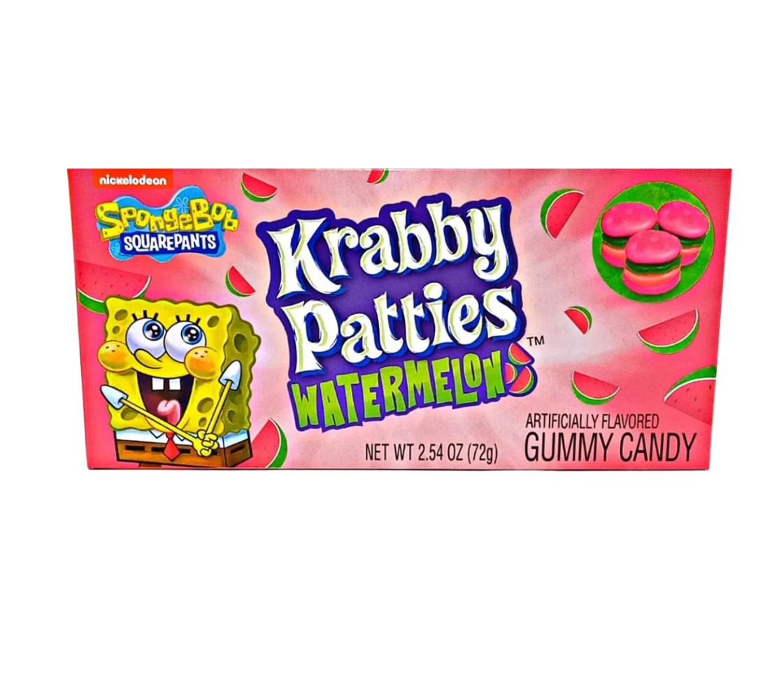 Frankford - SpongeBob Gummy Krabby Patties - Watermelon - Theatre Box - 72g