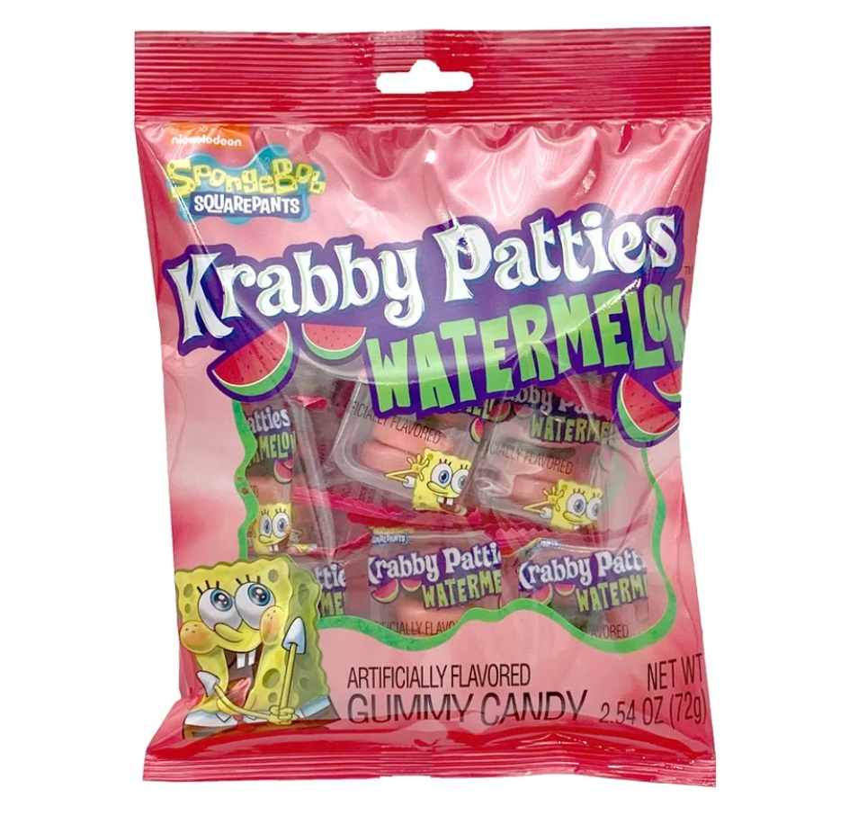 Frankford - SpongeBob Gummy Krabby Patties - Watermelon - Theatre Bag - 72g