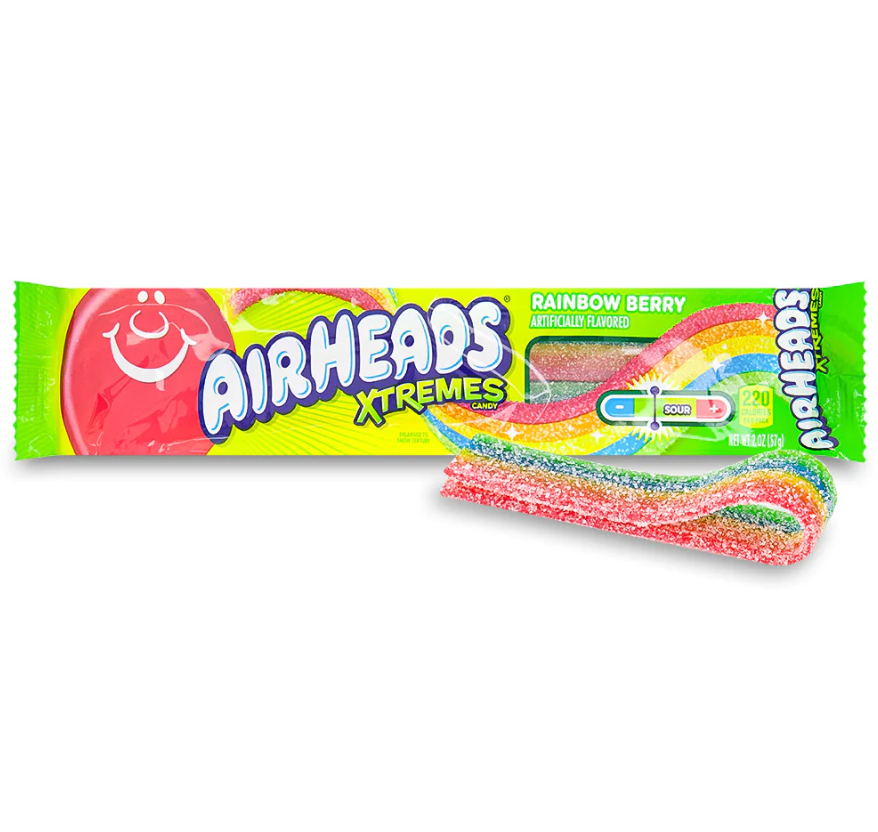 Airheads - Xtremes Sour Belts - Rainbow Berry - 57g