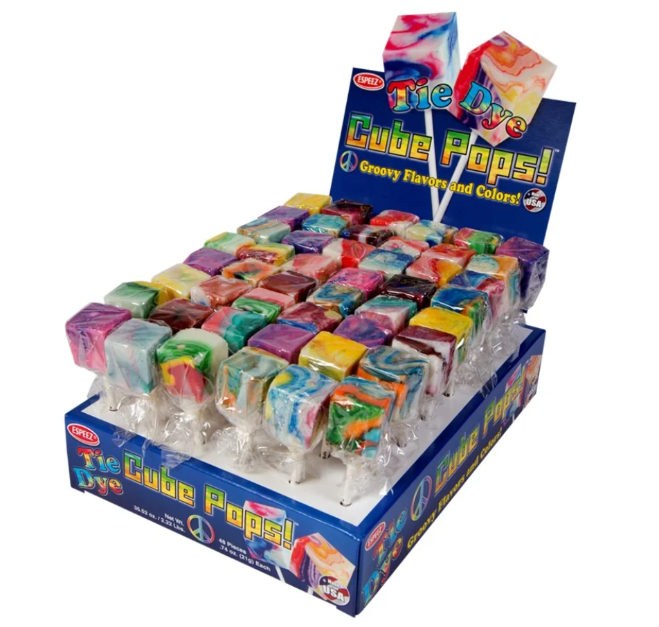 Espeez - Tie Dye Cube Lollipops - 21g