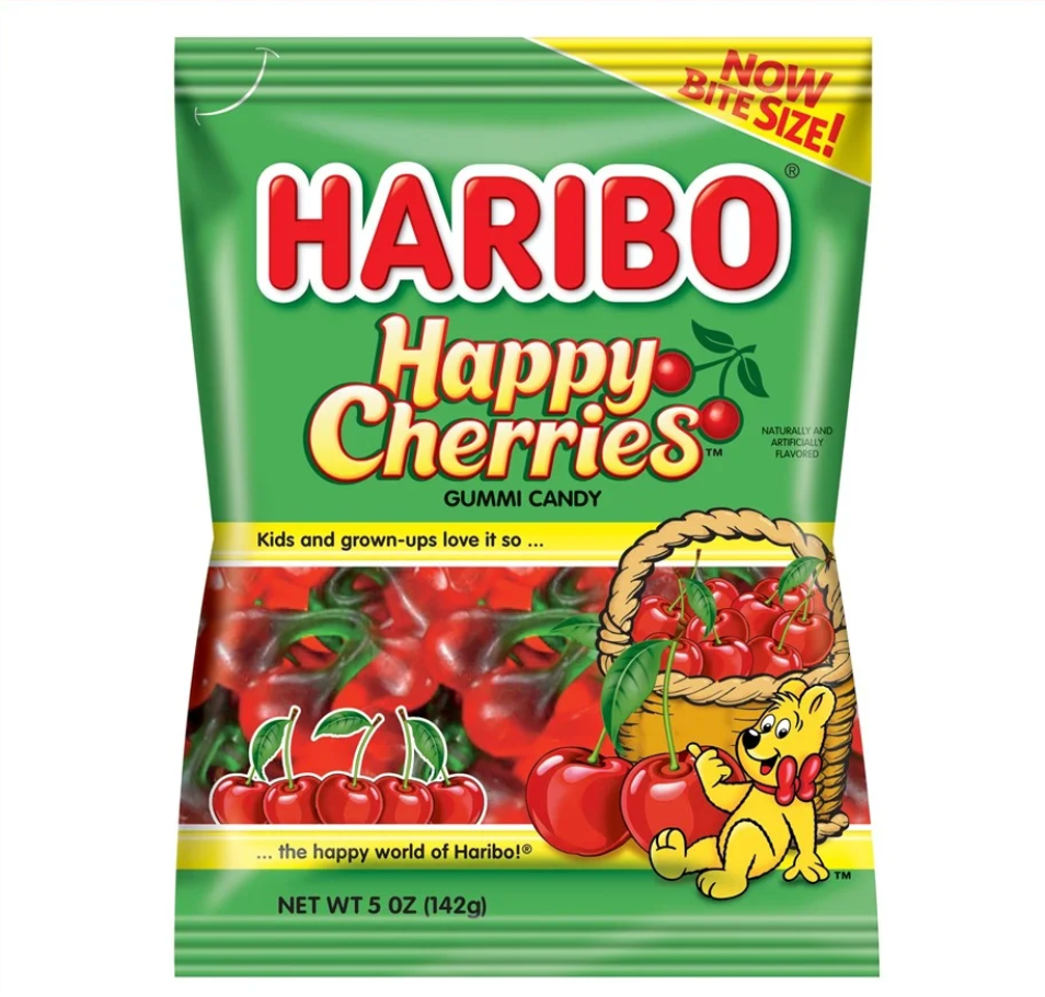 Haribo - Happy Cherry (Twin Cherries) - Theatre Bag - 142g