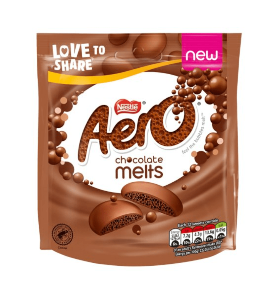 Aero - Original Chocolate Melts - Share Size - 92g (UK)