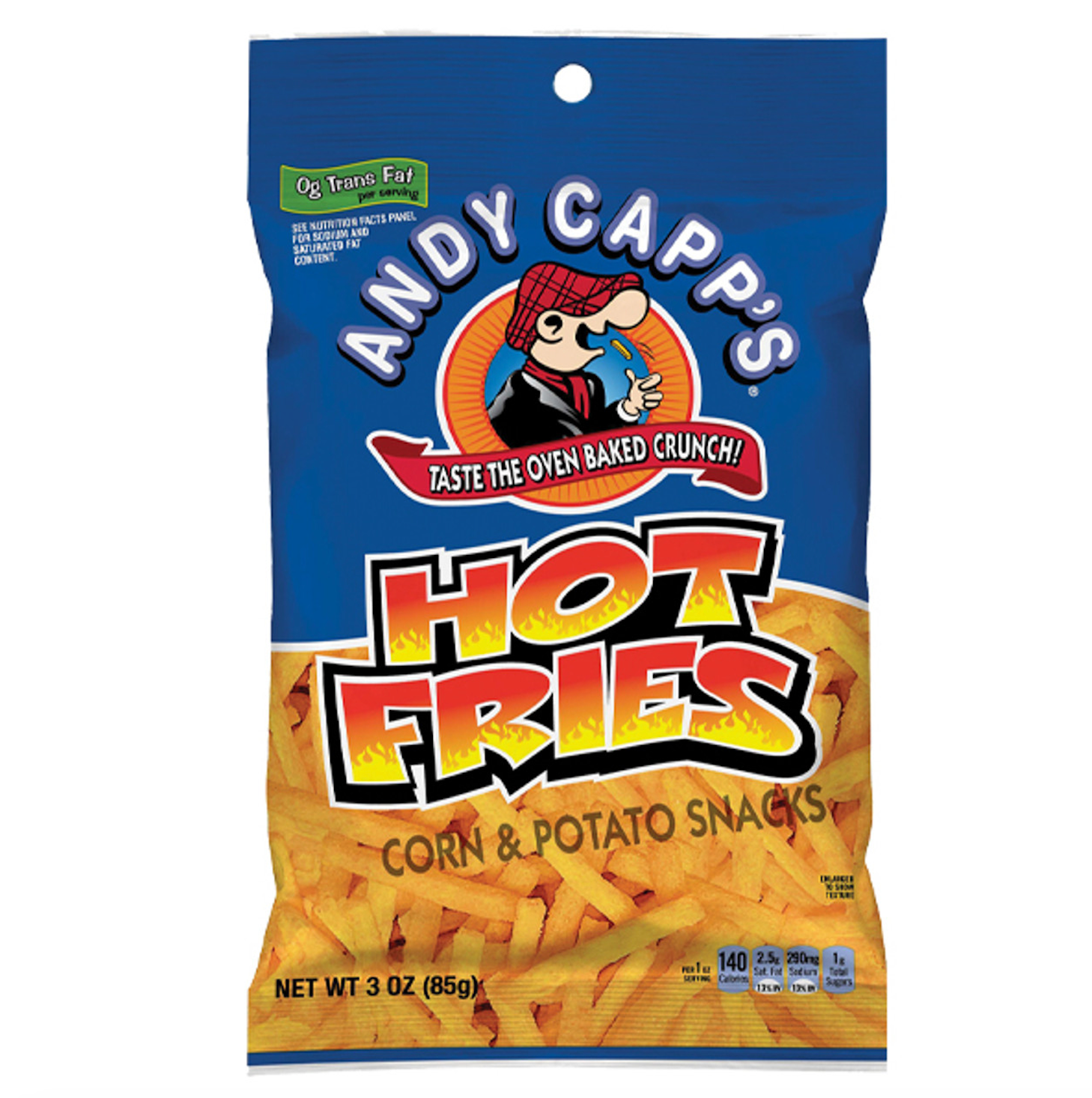 Andy Capp's - Hot Fries - Corn & Potato Snacks - 85g