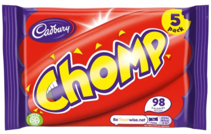 Cadbury - Chomp - Chocolate Bar - 5 pack (UK)