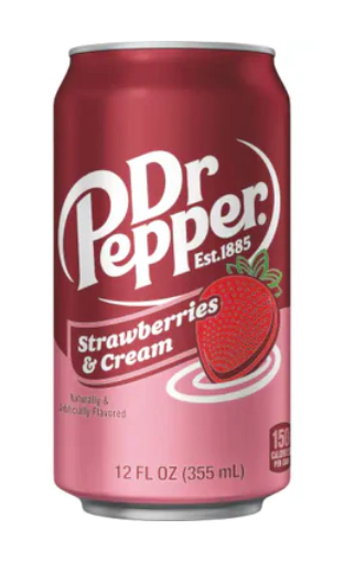 Dr Pepper - Strawberries & Cream - Soda Pop - 355ml