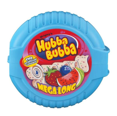 Hubba Bubba - Bubble Gum Tape - Mega Long Triple Treat Mix  (UK)