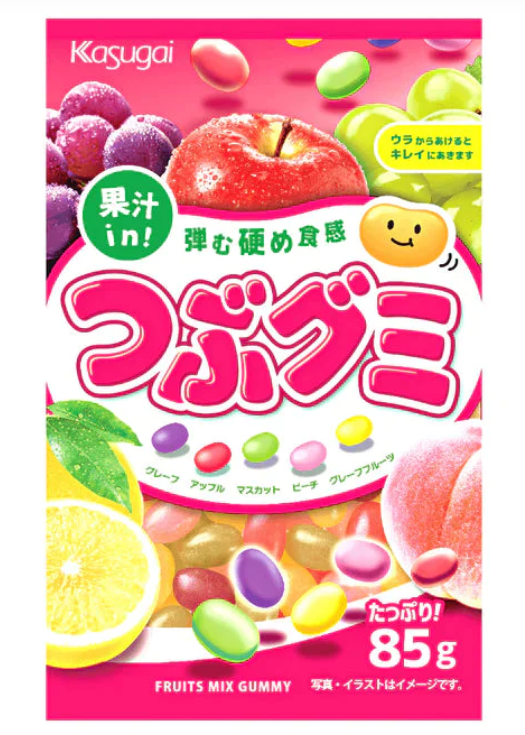 Kasugai - 5 Fruits Jellybean Gummy Candy -85g (Japan)