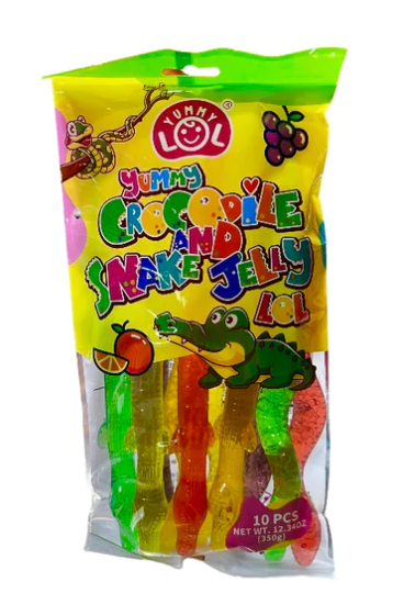 Yummy LOL - Crocodile & Snake Jelly 10pc - 350g (Trending)