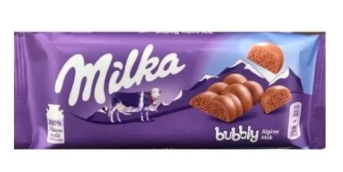 Milka - Bubbly Milk Chocolate Bar - 90g(Germany)