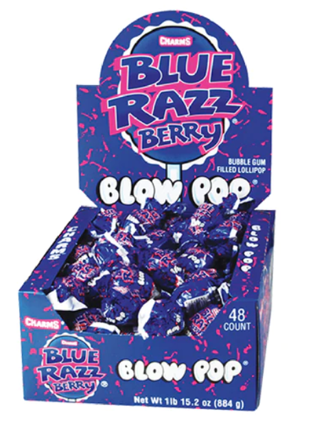 Charms® - Blow Pop Lollipops - Blue Raspberry  - 1pc