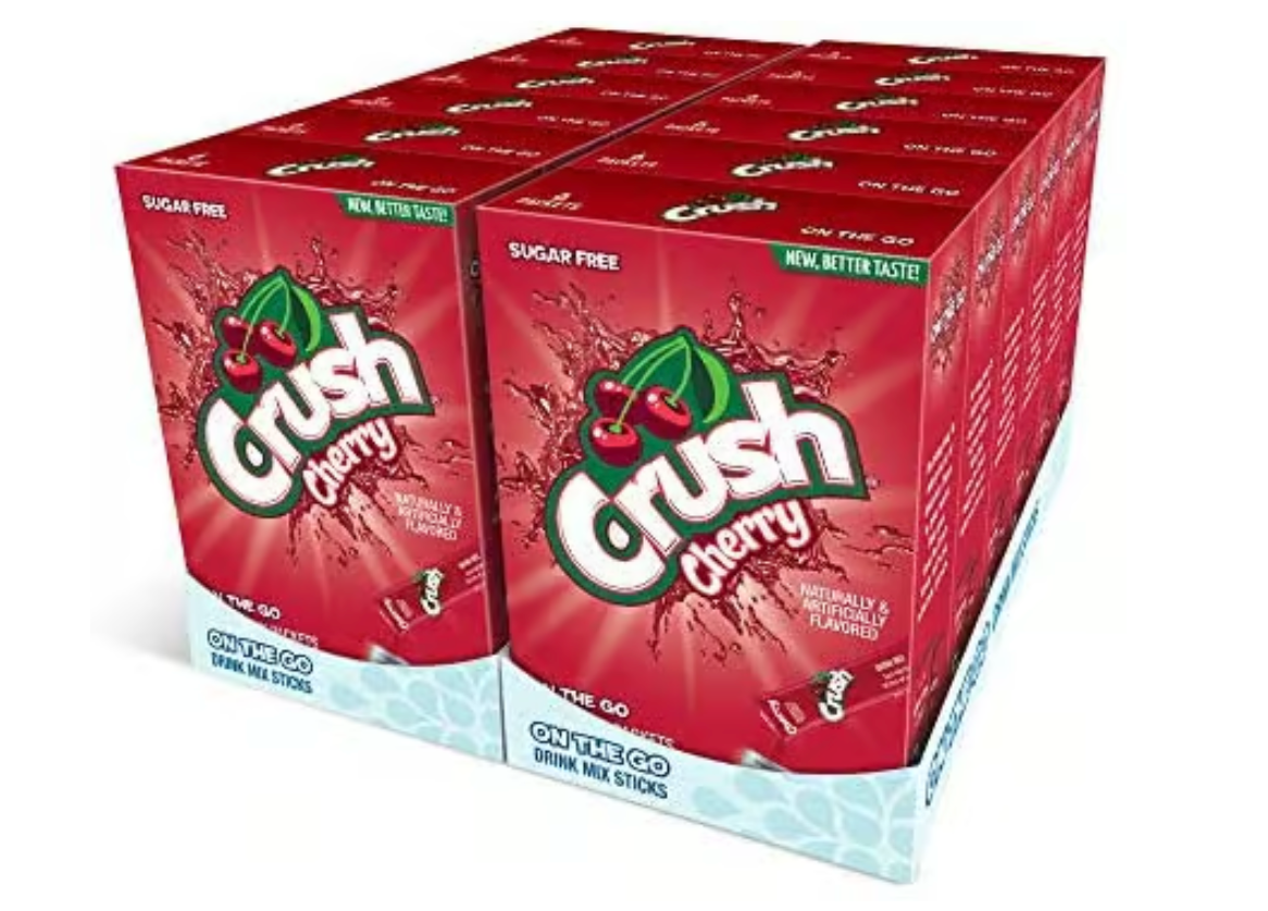 Drink Mix - Crush - Cherry Sugar Free - Water Enhancer - 6 pack (1 box)
