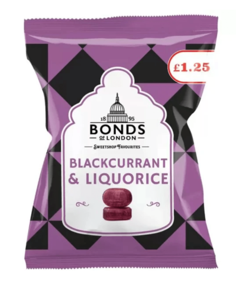 Bonds - Blackcurrant & Licorice - Theatre Bag - 130g (UK)