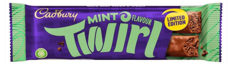 Cadbury - Mint Twirl Chocolate Bar - Limited Edition - 43g (UK)