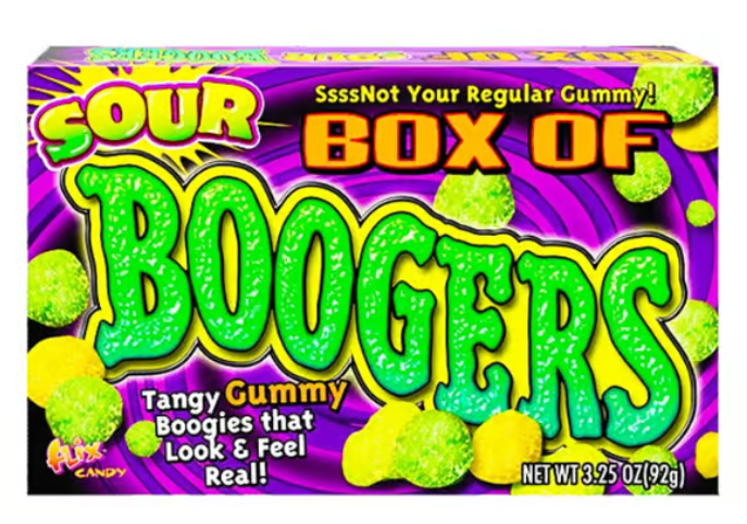 Sour Box of Boogers - Theatre Box - 92g (Halloween)