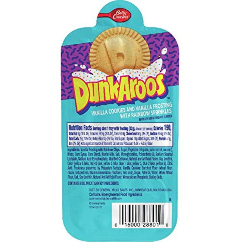 Dunkaroo - Vanilla with Rainbow Chip Frosting - 28g (Single Pack)