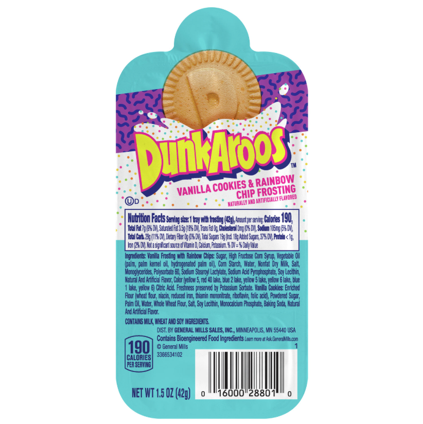 Dunkaroos - Vanilla with Rainbow Chip Frosting - 42g (Single Pack)