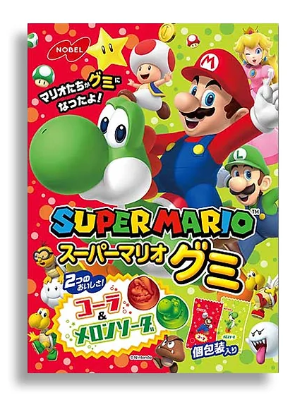 NOBEL - Super Mario Cola & Melon Soda Gummy - 85g (Japan)