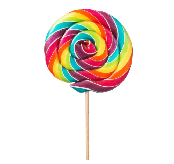 Lollipop - Sweet Whirls - Rainbow - 65g