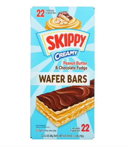 Skippy - Creamy Peanut Butter & Chocolate Fudge - Wafer Bars - 1 Bar