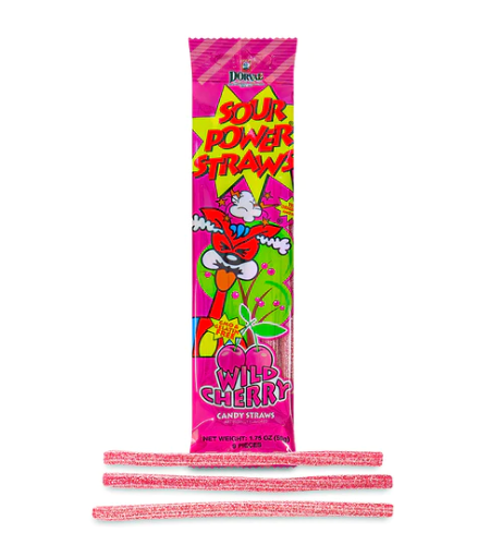 Sour Power Straws - Wild Cherry - 1 pack(Holland)