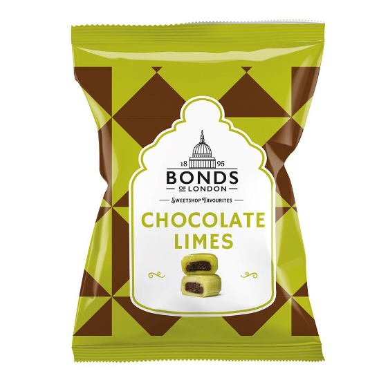 Bonds - Chocolate Limes - Theatre Bag - 120g (UK)